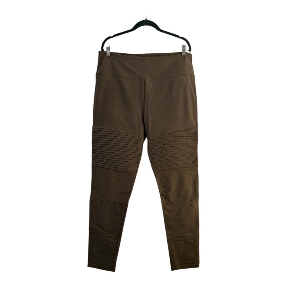 Tan Khaki Ribbed Leggings